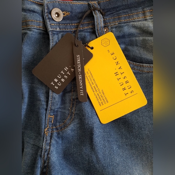NWT Truth.Substance Common Sense Men's Blue Distressed Skinny Jeans Size 30x30 - Picture 8 of 12
